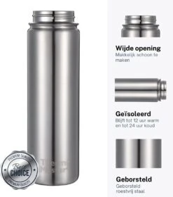 Thermo Master MasterBottle Drinkfles Met 3 Doppen - 650 Ml - Staal -Ketelwinkel 1057x1200