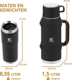 MacGyver RVS Thermoskan 1.5 Ltr – RVS Thermosbeker 0,55 Ltr - Langdurig Warm/koud - Zwart 14 MacGyver RVS Thermoskan 1.5 Ltr – RVS Thermosbeker 0,55 Ltr - Langdurig Warm/koud - Zwart -Ketelwinkel 1079x1200 1