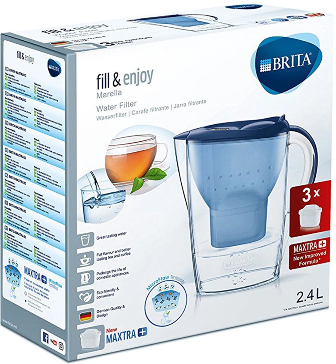 BRITA - Waterfilterkan Marella Cool - Blauw - 2,4L 16 BRITA - Waterfilterkan Marella Cool - Blauw - 2,4L - Afbeelding 16