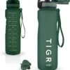 TIGR The Athlete - Drinkfles - Waterfles Met Fruit Filter - 1000ml - Groen - Met Mengbal Voor Shakes