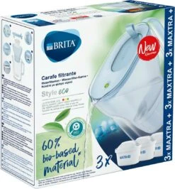 BRITA Waterfilterbundel Style Eco Cool Powder Blue + 3 MAXTRA+ Filterpatronen -Ketelwinkel 1114x1200