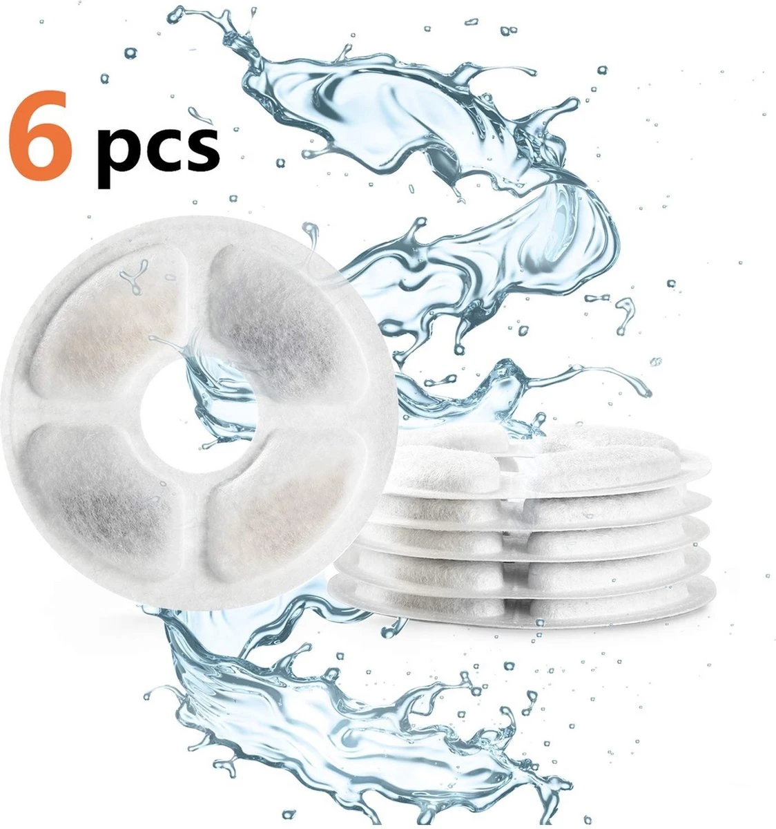 Drinkfontein Filters 6 Stuks - Navulling Kattenfontein - Water Filter - Drinkfilters - Filter Waterreservoir - Waterfilter Drinkfontein 3 Drinkfontein Filters 6 Stuks - Navulling Kattenfontein - Water Filter - Drinkfilters - Filter Waterreservoir - Waterfilter Drinkfontein - Afbeelding 3