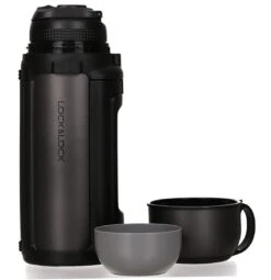 Lock&Lock Thermoskan - Isoleerkan - Thee En Koffie - Lekvrij - 1,5 Liter - RVS - Inklapbaar Handvat - Zwart -Ketelwinkel 1161x1200 2