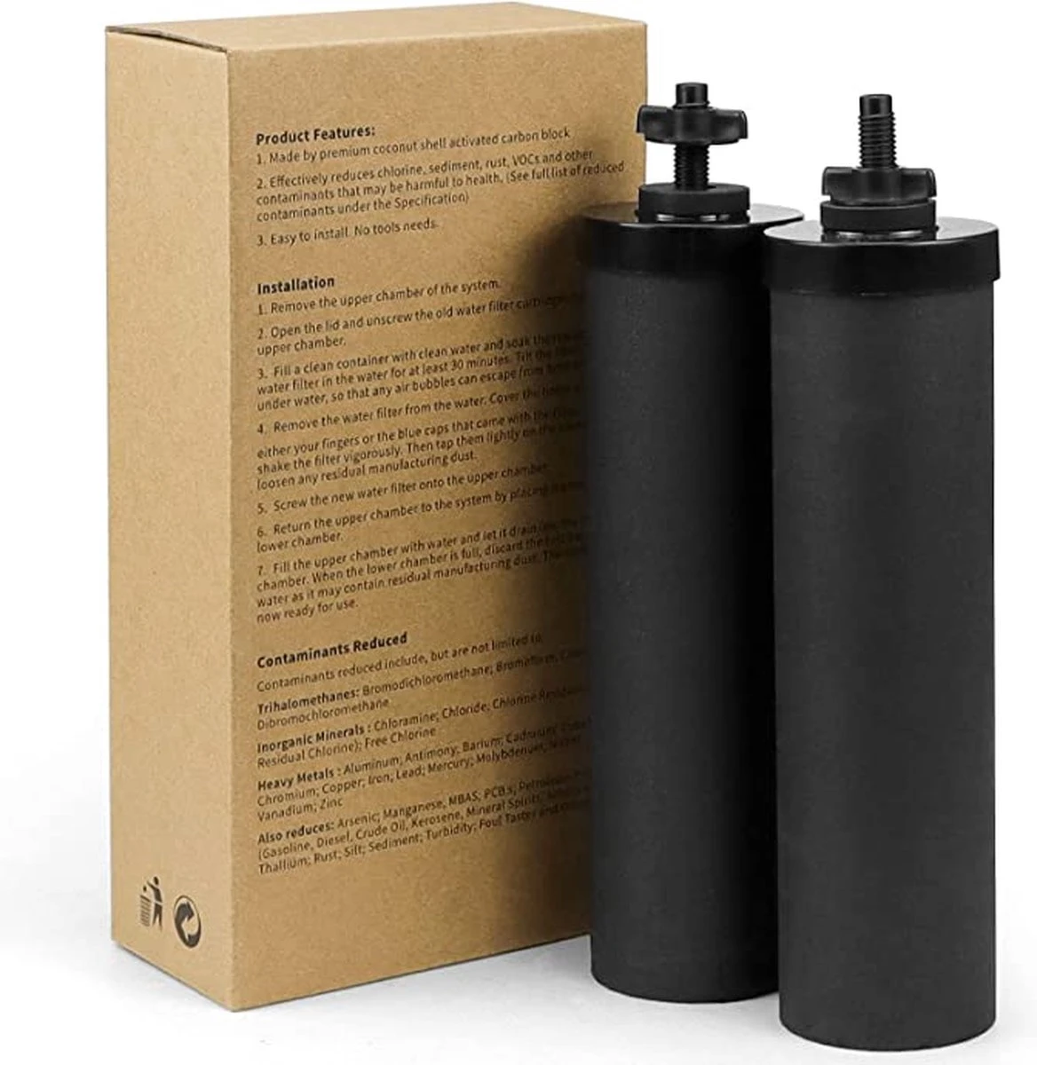 Merkloos Carbon Gravity Waterfilter - 20.000 Liter - Geschikt Voor Berkey Waterfilters 2 Merkloos Carbon Gravity Waterfilter - 20.000 Liter - Geschikt Voor Berkey Waterfilters - Afbeelding 2