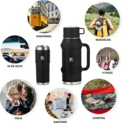 MacGyver RVS Thermoskan 1.5 Ltr – RVS Thermosbeker 0,55 Ltr - Langdurig Warm/koud - Zwart 18 MacGyver RVS Thermoskan 1.5 Ltr – RVS Thermosbeker 0,55 Ltr - Langdurig Warm/koud - Zwart -Ketelwinkel 1189x1200 2