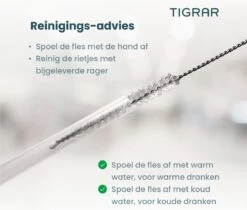 Tigrar - Waterfles - Drinkfles - Thermosfles 1 Liter Dubbelwandig - RVS - (Staal) Blauw - Incl. Extra Dop 3 Rietjes En Reiniger -Ketelwinkel 1200x1022 3