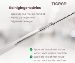 Tigrar - Waterfles Met Rietje - Drinkfles 1 Liter - Thermosfles - RVS - Rood - Incl. Extra Dop, 3 Rietjes En Reiniger -Ketelwinkel 1200x1022 5