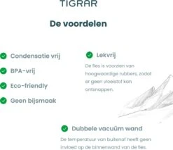 Tigrar - Waterfles - Drinkfles - Thermosfles 1 Liter Dubbelwandig - RVS - (Staal) Blauw - Incl. Extra Dop 3 Rietjes En Reiniger -Ketelwinkel 1200x1035 1