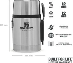 Stanley The Stainless Steel All-in-One Food Jar 0,53L - Thermosfles - Stainless Steel -Ketelwinkel 1200x1035