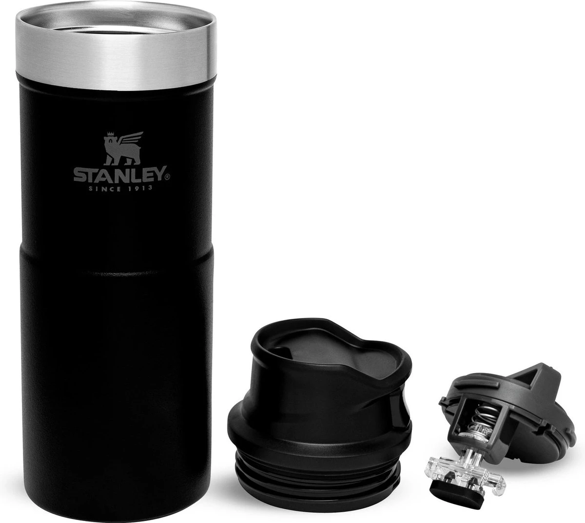 Stanley Trigger-Action Travel Mug 0.35L - Thermosfles - Matt Black 2 Stanley Trigger-Action Travel Mug 0.35L - Thermosfles - Matt Black - Afbeelding 2