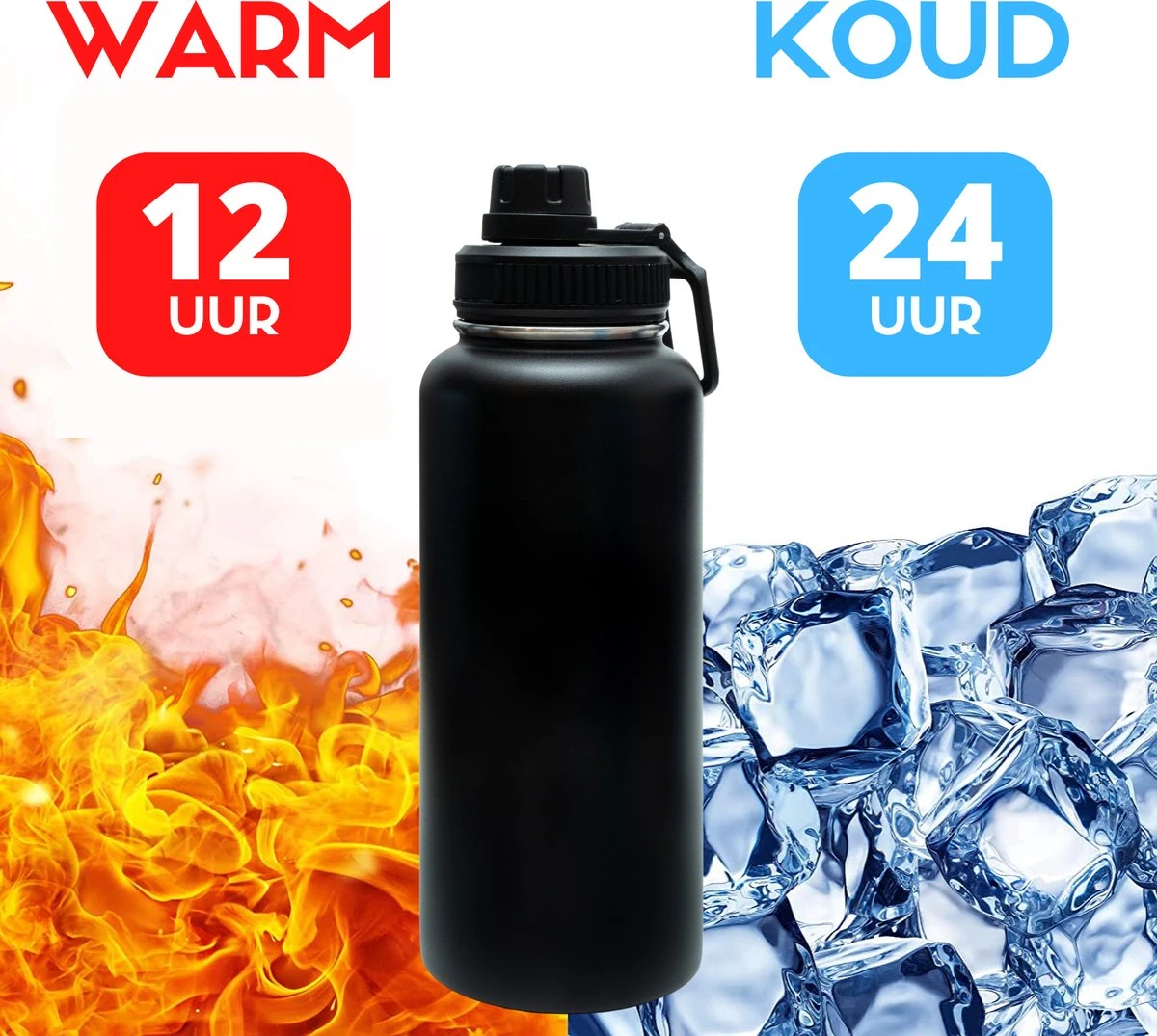 Thermosfles - Onyx Black - 1 Liter - Extra Dop Met Rietje & Drinktuit - Thermosflessen - Isoleerfles - BPA Vrij - Lekvrij - Thermoskan - Isoleerbeker - Thermosbeker 2 Thermosfles - Onyx Black - 1 Liter - Extra Dop Met Rietje & Drinktuit - Thermosflessen - Isoleerfles - BPA Vrij - Lekvrij - Thermoskan - Isoleerbeker - Thermosbeker - Afbeelding 2
