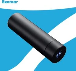 Exomar® Slimme Thermosfles Met LCD Temperatuur Display - Curver Isolatiefles 500 ML - Matte Finish - Thermosbeker - Isoleerfles - Dubbelwandige Thermosfles - Thermoskan - Travel Mug - Bidon Drinkfles - Drinkflessen - RVS - Koffiebeker - Smart Thermos -Ketelwinkel 1200x1114