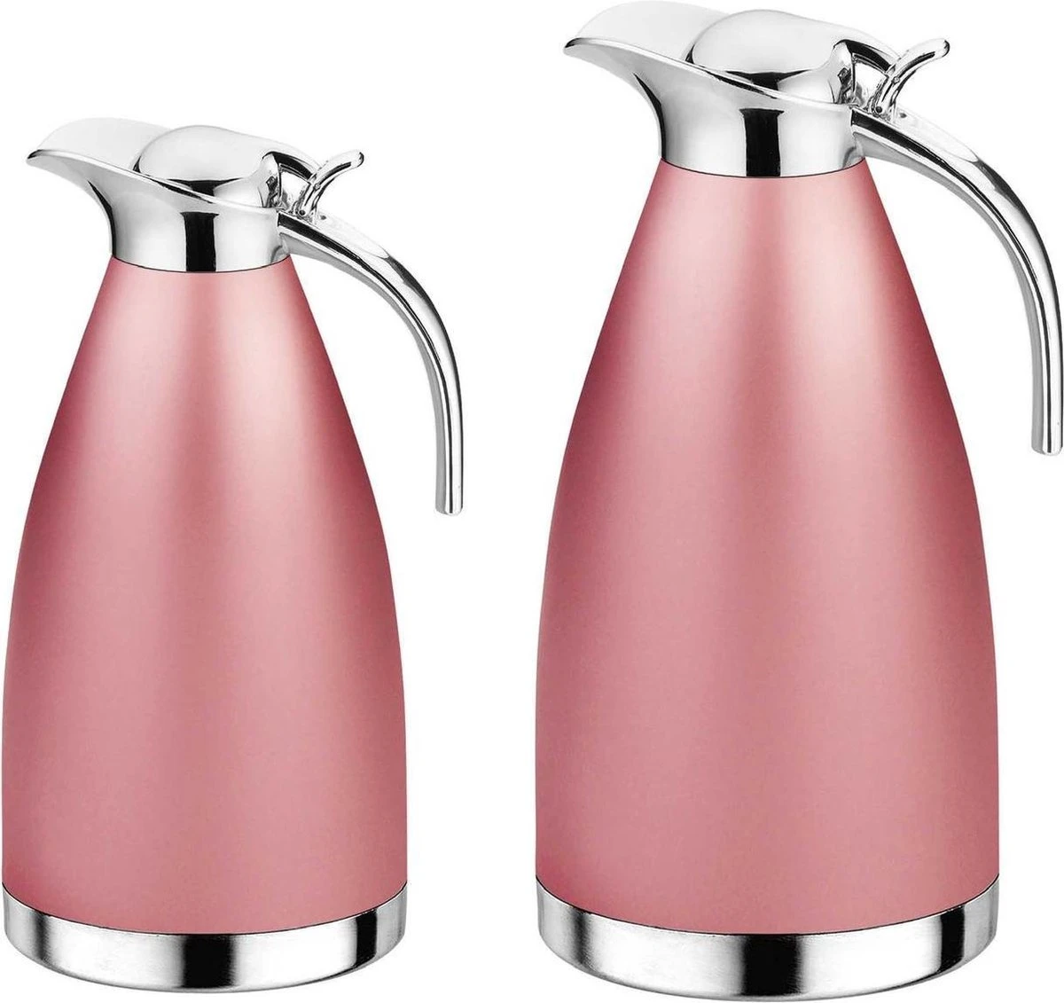 Royal Swiss - Thermoskan - Set Van Twee 1,2 Liter En 1,6 Liter - Thermosfles (Roze) 1 Royal Swiss - Thermoskan - Set Van Twee 1,2 Liter En 1,6 Liter - Thermosfles (Roze)
