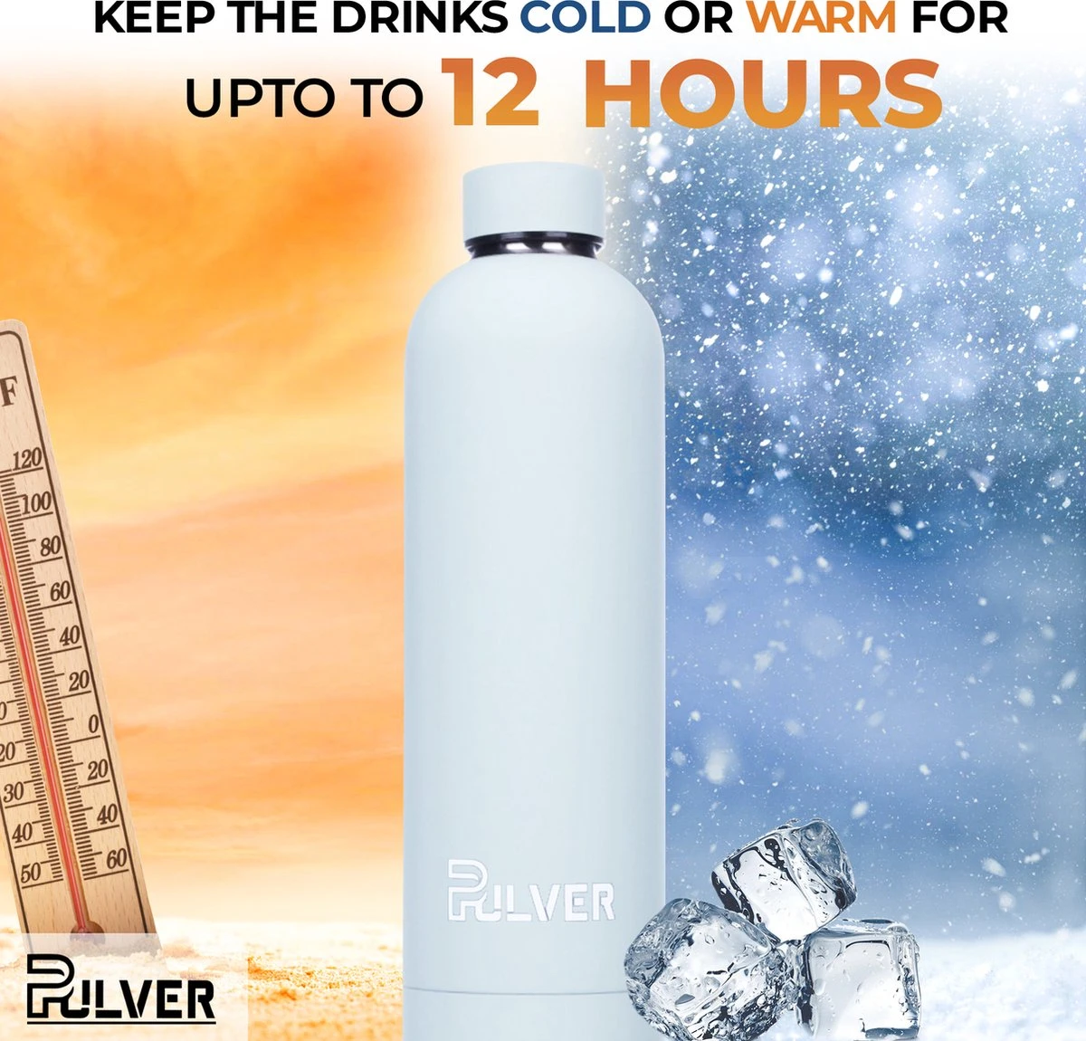 Pulver - RVS Thermosfles / Drinkfles – BPA Vrij – 750 Ml - Waterfles Met Draaidop – Drinkfles – Dubbele Isolatie - Rubberen Coating- Licht Groen 4 Pulver - RVS Thermosfles / Drinkfles – BPA Vrij – 750 Ml - Waterfles Met Draaidop – Drinkfles – Dubbele Isolatie - Rubberen Coating- Licht Groen - Afbeelding 4