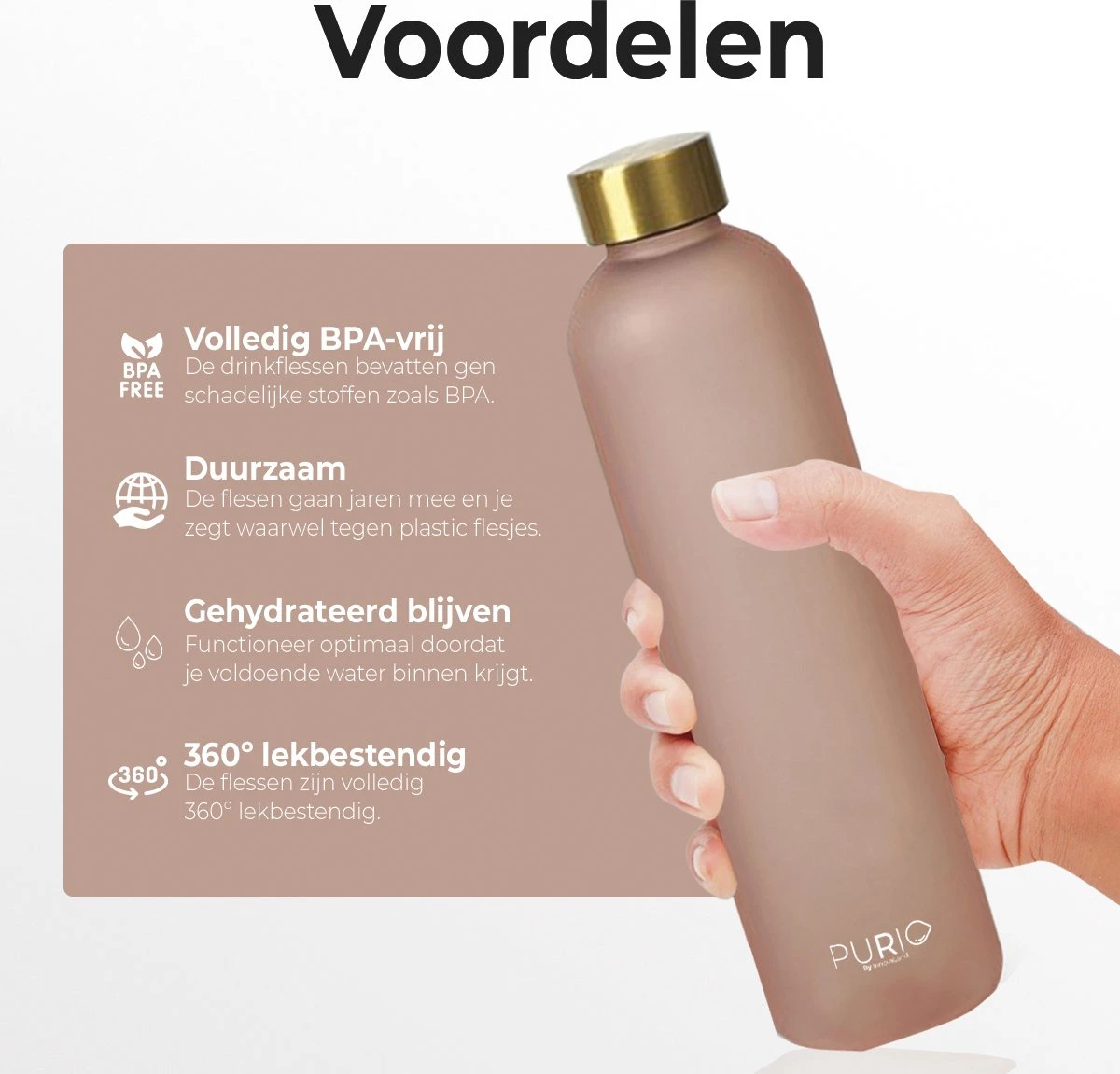 Innovaland Luxe Motivatie Waterfles Roze 1 Liter Drinkfles - BPA Vrij - Volwassenen - Kinderen - Cadeau - Fitnes- Geschenk - Cadeautjes 2 Innovaland Luxe Motivatie Waterfles Roze 1 Liter Drinkfles - BPA Vrij - Volwassenen - Kinderen - Cadeau - Fitnes- Geschenk - Cadeautjes - Afbeelding 2