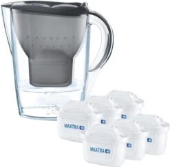 BRITA - Waterfilterkan Marella Cool - Grafiet - 2,4L + 6 MAXTRA+ Waterfilterpatronen 18 BRITA - Waterfilterkan Marella Cool - Grafiet - 2,4L + 6 MAXTRA+ Waterfilterpatronen -Ketelwinkel 1200x1181