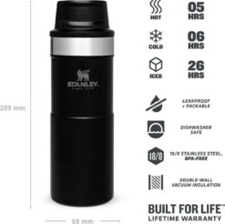 Stanley Trigger-Action Travel Mug 0.35L - Thermosfles - Matt Black 34 Stanley Trigger-Action Travel Mug 0.35L - Thermosfles - Matt Black -Ketelwinkel 1200x1194 1
