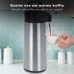 Cheqo® Thermos Pomp - 1.8L Roestvrij Staal - Isoleerkan Met Pomp - Thermoskan Met Pomp - Zwarte Dop & Handvat - Houdt 6 Uur Warm - 1800ml - Afmeting 17x14x36cm 7 Cheqo® Thermos Pomp - 1.8L Roestvrij Staal - Isoleerkan Met Pomp - Thermoskan Met Pomp - Zwarte Dop & Handvat - Houdt 6 Uur Warm - 1800ml - Afmeting 17x14x36cm -Ketelwinkel 1200x1200 172