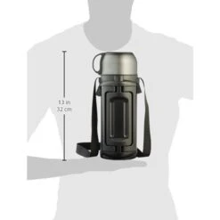 Lock&Lock Thermoskan - Isoleerkan - Thee En Koffie - Lekvrij - 1,5 Liter - RVS - Inklapbaar Handvat - Zwart -Ketelwinkel 1200x1200 312
