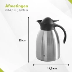Hendi Thermoskan 1,5 Liter - Isoleerkan Met Drukknop - Zwart - Ø14,5x(H)23cm 10 Hendi Thermoskan 1,5 Liter - Isoleerkan Met Drukknop - Zwart - Ø14,5x(H)23cm -Ketelwinkel 1200x1200 363