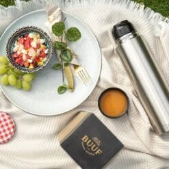BUUF™️ Thermosfles 1 Liter - Isoleerfles - Thermosbeker - 24u/koud, 8u/warm - RVS - Zilver -Ketelwinkel 1200x1200 423