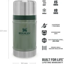 Stanley The Legendary Classic Food Jar 0,7L - Thermosfles - Hammertone Green 24 Stanley The Legendary Classic Food Jar 0,7L - Thermosfles - Hammertone Green -Ketelwinkel 1200x1200 498