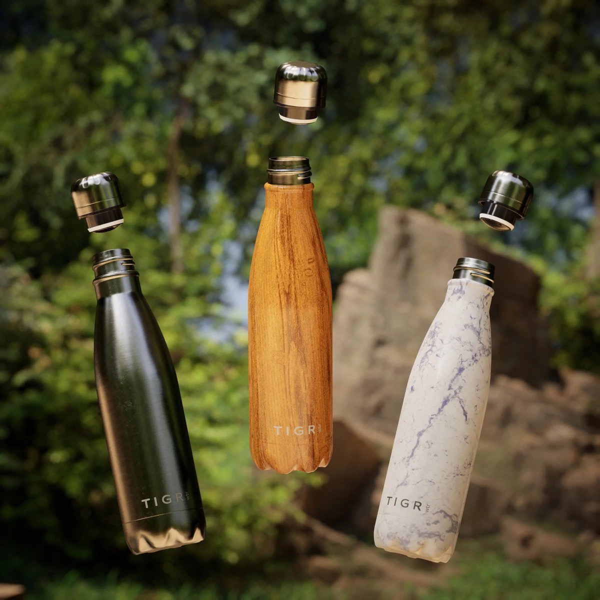 TIGR The Original - Drinkfles - Thermosfles - RVS - 500ml - Marmer - Met Afwasborstel 5 TIGR The Original - Drinkfles - Thermosfles - RVS - 500ml - Marmer - Met Afwasborstel - Afbeelding 5
