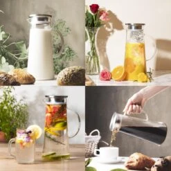 MÊZON® Schenkkan - Glazen Waterkan - Waterkaraf Voor Fruitwater - Multifunctionele Decanteer Karaf - Kan Met Deksel - 1.5L Capaciteit -Ketelwinkel 1200x1200 540