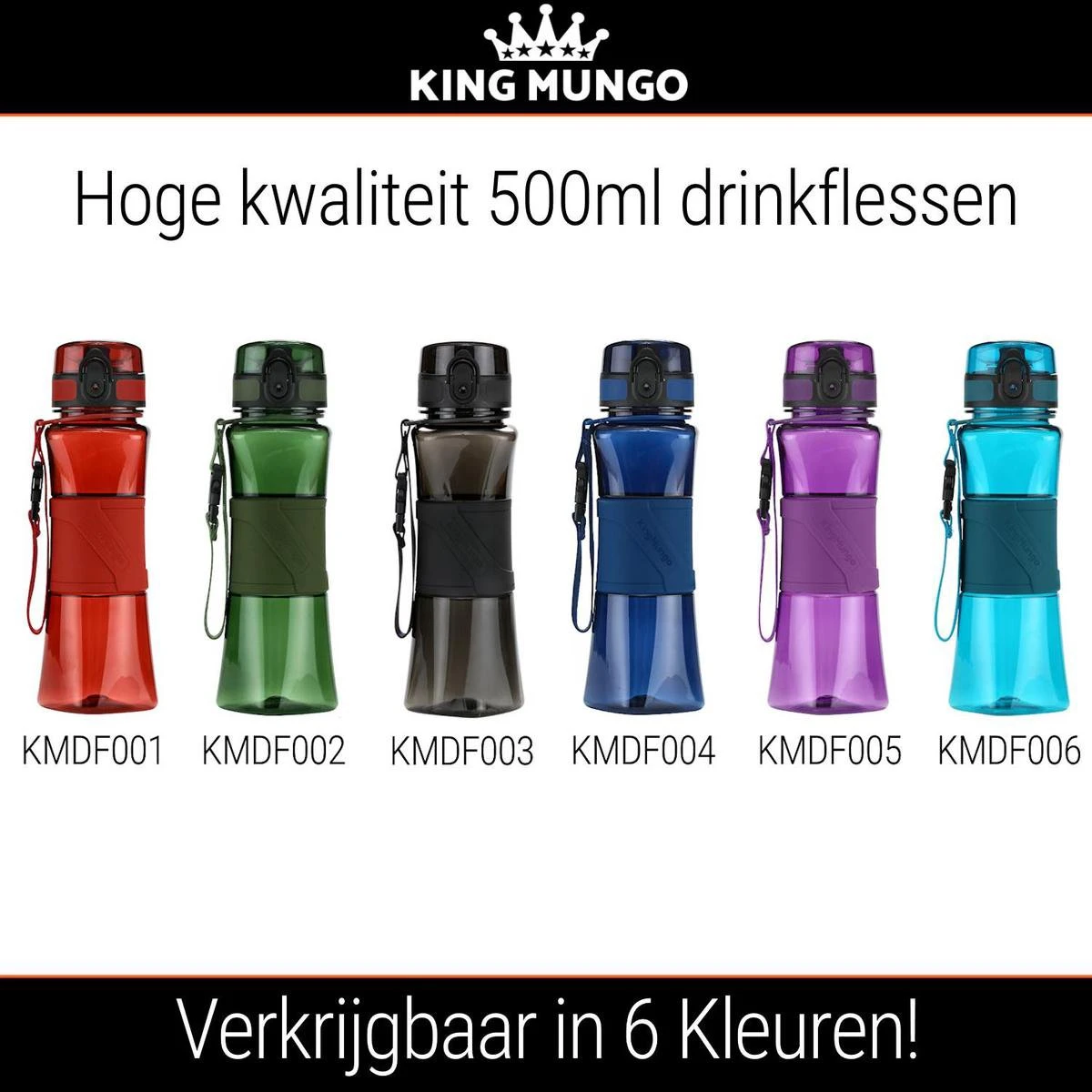 Drinkfles Herbruikbare Waterfles | 500 Ml Donker Blauw | Vaatwasserbestendig Drinkbus Bidon | King Mungo KMDF004 12 Drinkfles Herbruikbare Waterfles | 500 Ml Donker Blauw | Vaatwasserbestendig Drinkbus Bidon | King Mungo KMDF004 - Afbeelding 12