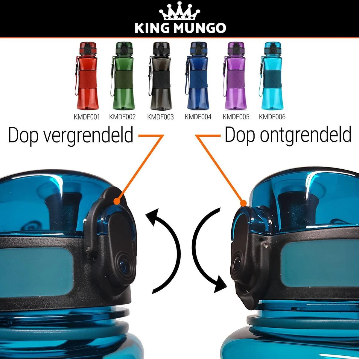 Drinkfles Herbruikbare Waterfles | 500 Ml Donker Blauw | Vaatwasserbestendig Drinkbus Bidon | King Mungo KMDF004 14 Drinkfles Herbruikbare Waterfles | 500 Ml Donker Blauw | Vaatwasserbestendig Drinkbus Bidon | King Mungo KMDF004 - Afbeelding 14