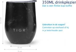 TIGR The Combo - Voordeelset Minimalist Thermosfles En Cup Warmhoudbeker - 500ml - Zwart Marmer -Ketelwinkel 1200x833 1