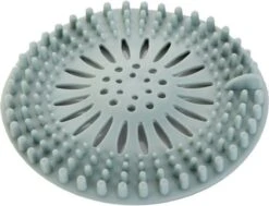 Voorkant 5 WiseGoods - Haarstopper - Haarvanger - Douche Zeef - Douche Filter - Haarfilter - Douche Afvoer - Siliconen - Blauw