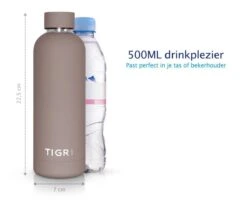 TIGR The Minimalist - Drinkfles - Thermosfles - RVS - 500ml - Taupe -Ketelwinkel 1200x976 1