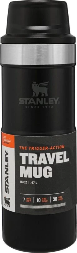Stanley Trigger-Action Travel Mug 0.47L - Thermosfles - Matt Black