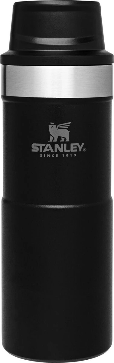 Stanley Trigger-Action Travel Mug 0.35L - Thermosfles - Matt Black 1 Stanley Trigger-Action Travel Mug 0.35L - Thermosfles - Matt Black