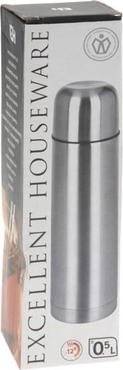 Merkloos Excellent Houseware Bullet Isolatiekan - 0,5 L - RVS 5 Merkloos Excellent Houseware Bullet Isolatiekan - 0,5 L - RVS - Afbeelding 5