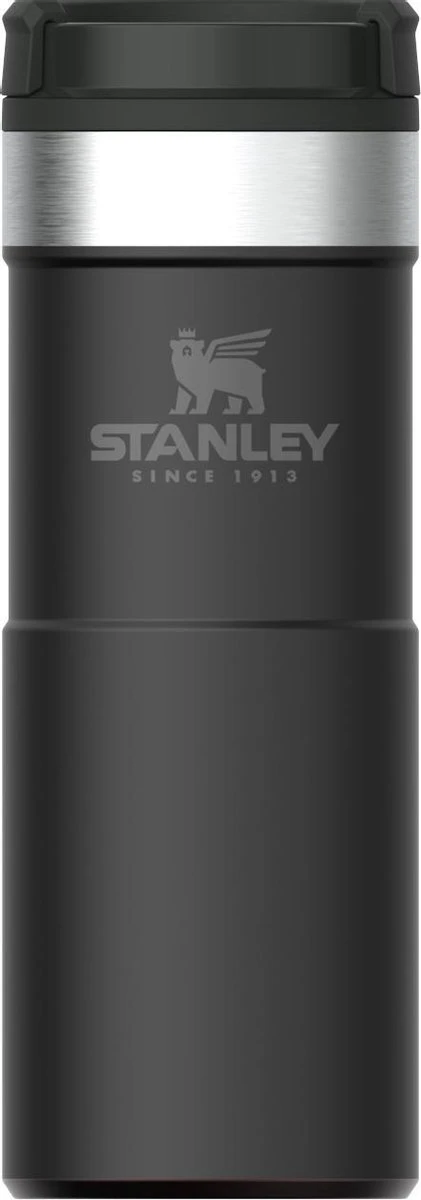 Stanley The NeverLeak™ Travel Mug 0,35L NEW - Thermosfles - Matt Black 1 Stanley The NeverLeak™ Travel Mug 0,35L NEW - Thermosfles - Matt Black