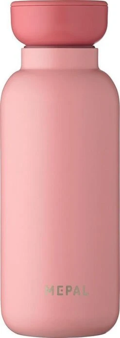 Mepal – Isoleerfles Ellipse 350 Ml – Houdt Je Drankje 9 Uur Warm En 12 Uur Koud – Nordic Pink – Geschikt Voor Bruiswater – Thermosfles – Lekdicht