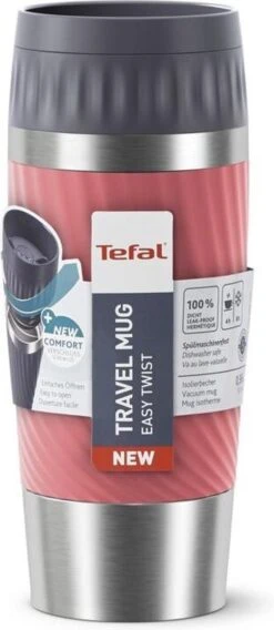 Tefal Travel Mug Easy Twist Thermobeker - Koraalrood - 0,36 Liter -Ketelwinkel 522x1200 1