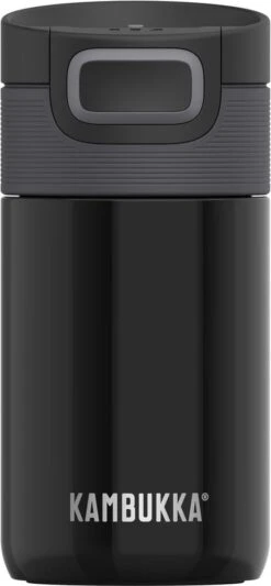 Kambukka Etna Thermosbeker 300 Ml - Makkelijk Reinigen - Lekvrije Koffiebeker - Pitch Black -Ketelwinkel 556x1200