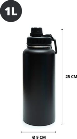 Thermosfles - Onyx Black - 1 Liter - Extra Dop Met Rietje & Drinktuit - Thermosflessen - Isoleerfles - BPA Vrij - Lekvrij - Thermoskan - Isoleerbeker - Thermosbeker 15 Thermosfles - Onyx Black - 1 Liter - Extra Dop Met Rietje & Drinktuit - Thermosflessen - Isoleerfles - BPA Vrij - Lekvrij - Thermoskan - Isoleerbeker - Thermosbeker -Ketelwinkel 666x1200