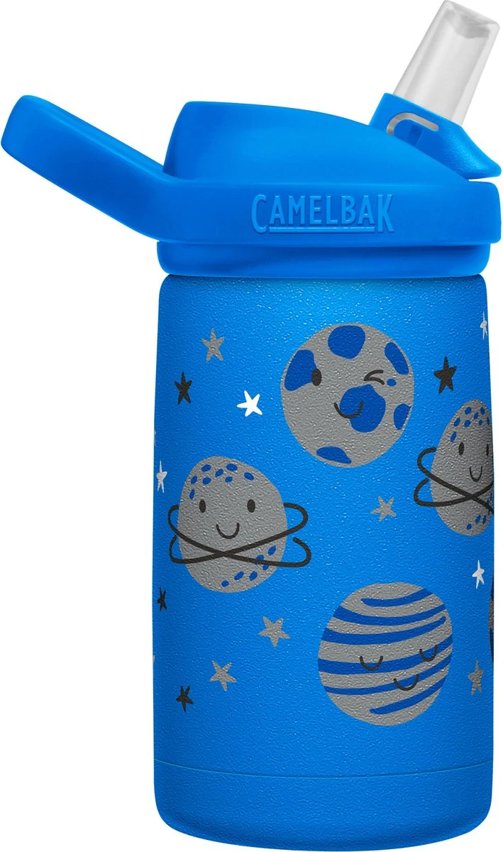 CamelBak Eddy+ Kids SST Vacuum Insulated - Isolatie Drinkfles - 350 Ml - Blauw (Space Smiles) 1 CamelBak Eddy+ Kids SST Vacuum Insulated - Isolatie Drinkfles - 350 Ml - Blauw (Space Smiles)
