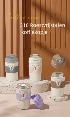 Floraweg Cup - Drinkbeker To GO- Lekvrij Dubbelwandig ,RVS 316, Thermosbeker Koffiebeker- Koffie En Thee - 400ml Zwart 17 Floraweg Cup - Drinkbeker To GO- Lekvrij Dubbelwandig ,RVS 316, Thermosbeker Koffiebeker- Koffie En Thee - 400ml Zwart -Ketelwinkel 719x1200