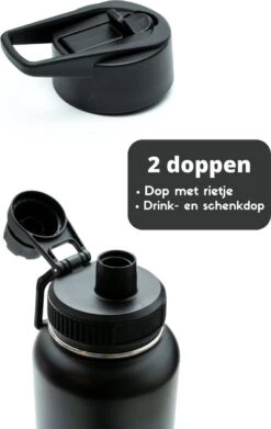 Thermosfles - Onyx Black - 1 Liter - Extra Dop Met Rietje & Drinktuit - Thermosflessen - Isoleerfles - BPA Vrij - Lekvrij - Thermoskan - Isoleerbeker - Thermosbeker 11 Thermosfles - Onyx Black - 1 Liter - Extra Dop Met Rietje & Drinktuit - Thermosflessen - Isoleerfles - BPA Vrij - Lekvrij - Thermoskan - Isoleerbeker - Thermosbeker -Ketelwinkel 758x1200
