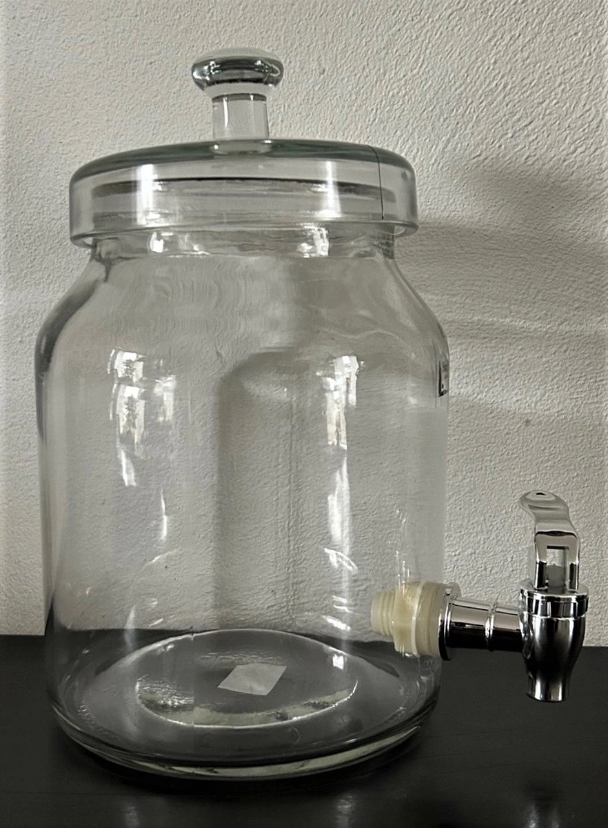 Merkloos Glazen Pot Met Deksel En Kraantje 1 Merkloos Glazen Pot Met Deksel En Kraantje