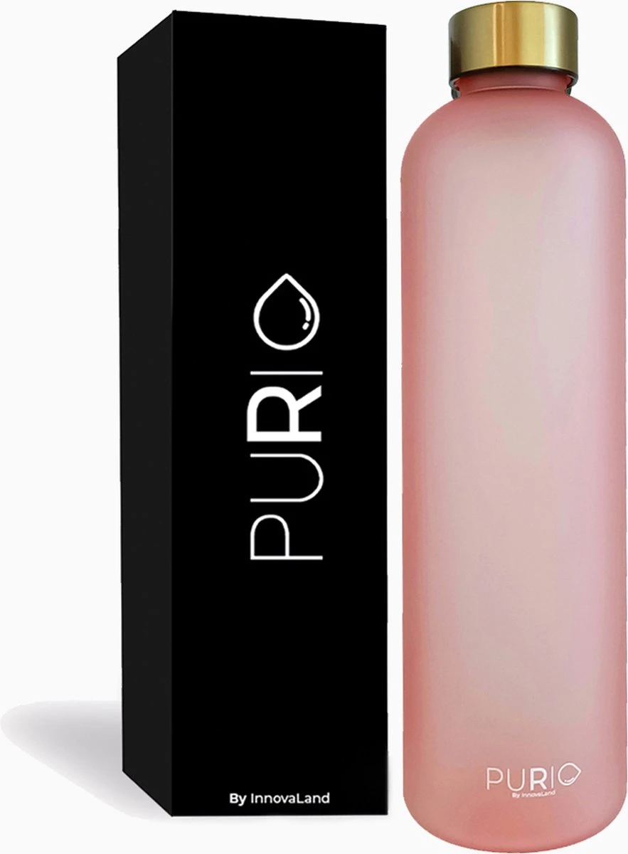 Innovaland Luxe Motivatie Waterfles Roze 1 Liter Drinkfles - BPA Vrij - Volwassenen - Kinderen - Cadeau - Fitnes- Geschenk - Cadeautjes 1 Innovaland Luxe Motivatie Waterfles Roze 1 Liter Drinkfles - BPA Vrij - Volwassenen - Kinderen - Cadeau - Fitnes- Geschenk - Cadeautjes