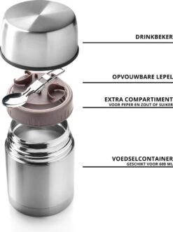 MacGyver Voedselcontainer 600ML - Thermoskan Rvs - Onbreekbaar - 16cm -Ketelwinkel 894x1200