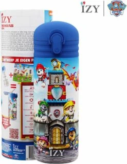 IZY Bottles X Paw Patrol - Rescue Knights | 350 ML | Kinderen | Thermosfles | Drinkfles | Waterfles | Schoolfles | Isoleerfles | Beker | Drinkbeker | Koud | Warm | Fles | Kinder | Back To School | 350ml -Ketelwinkel 930x1200