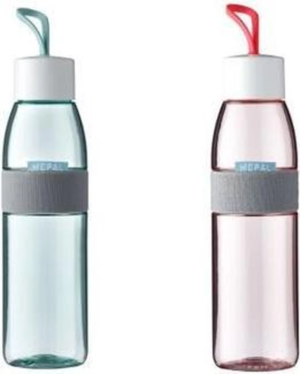 Mepal Waterflessen Voordeelset Groen En Roze 500ML 1 Mepal Waterflessen Voordeelset Groen En Roze 500ML