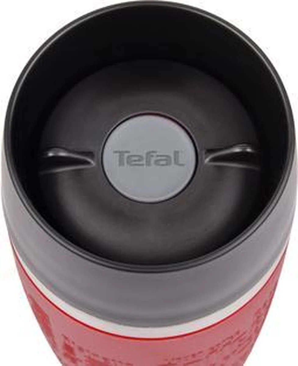Tefal Travel Mug Thermobeker - 360 Ml - RVS/Rood 2 Tefal Travel Mug Thermobeker - 360 Ml - RVS/Rood - Afbeelding 2